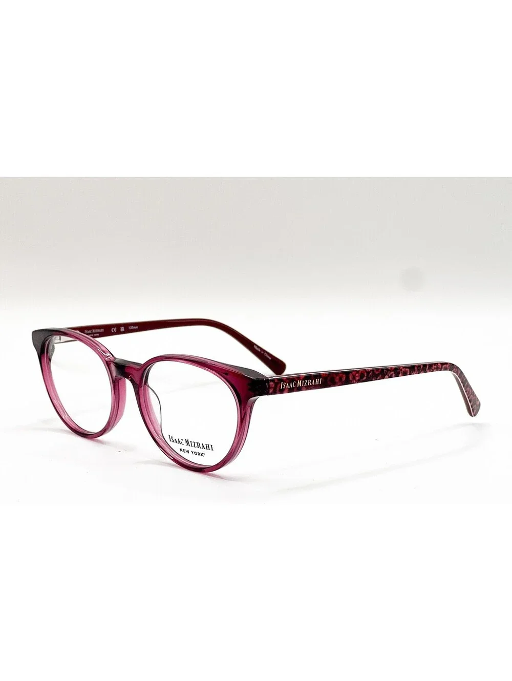 Isaac Mizrahi IM30088 WI Wine Round Authentic Eyeglass Frames 49-17-135